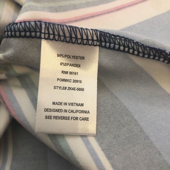 Striped Chevron Keyhole Skater Dress - Picture 7 of 7